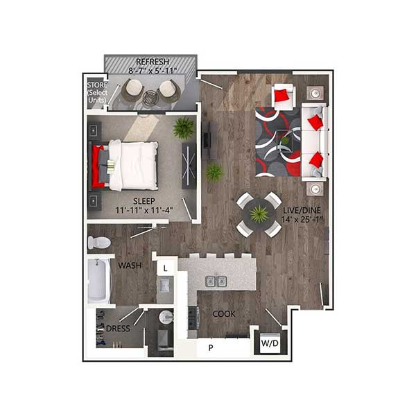 The Reatta Ranch Apartment Homes - Floorplan - Amarillo