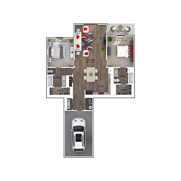 The Reatta Ranch Apartment Homes - Floorplan - Argyle