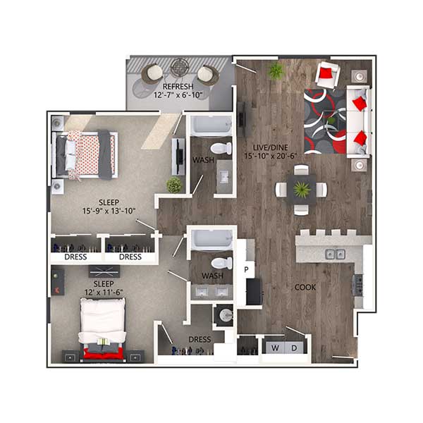 The Reatta Ranch Apartment Homes - Floorplan - Frisco