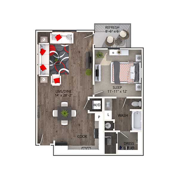 The Reatta Ranch Apartment Homes - Floorplan - Mesquite