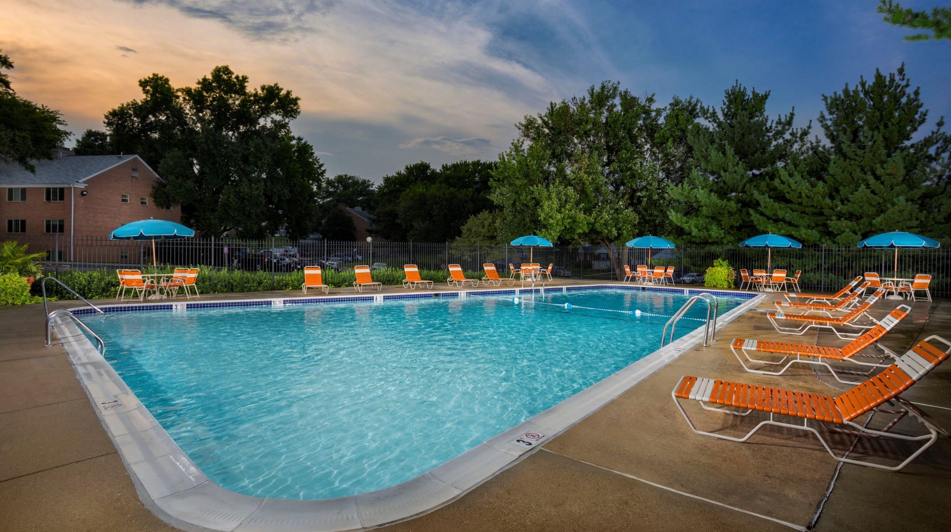 Swimming Pool with Sundeck at Village Square Apartments