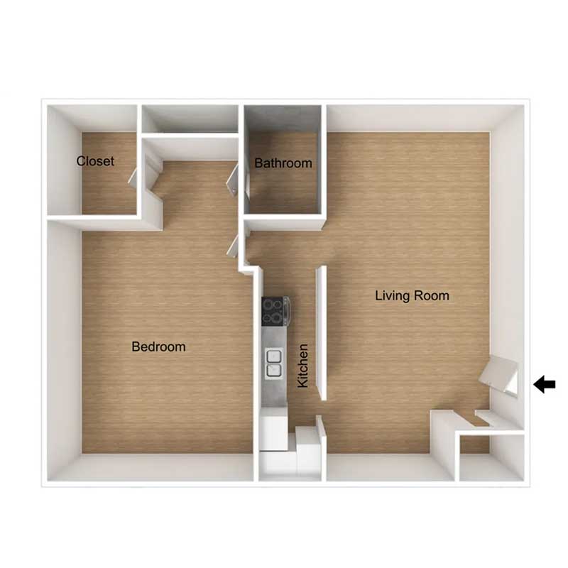 Floor plan layout for A4