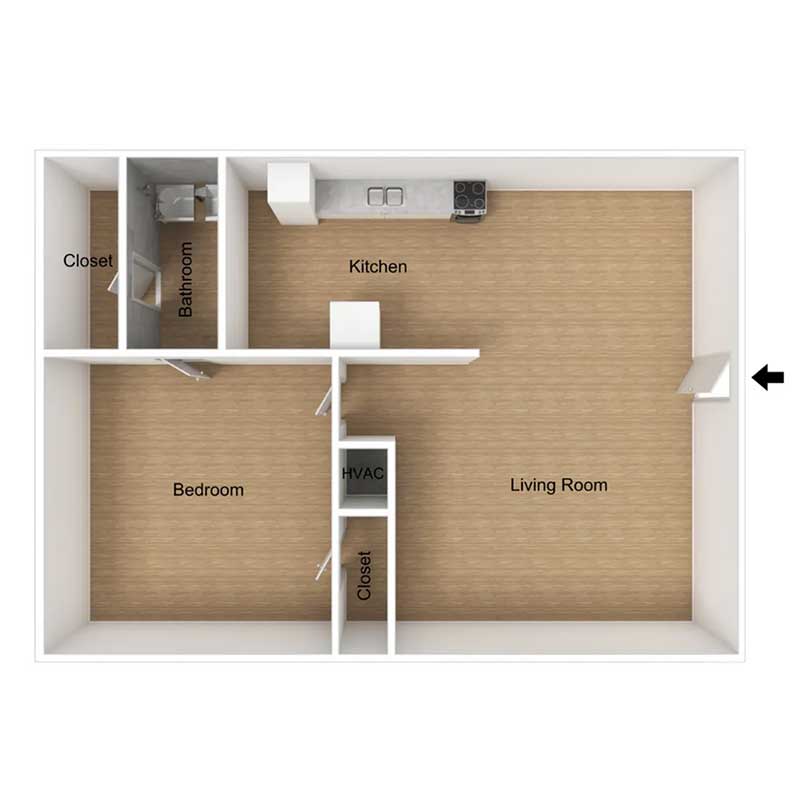 Floor plan layout for A6