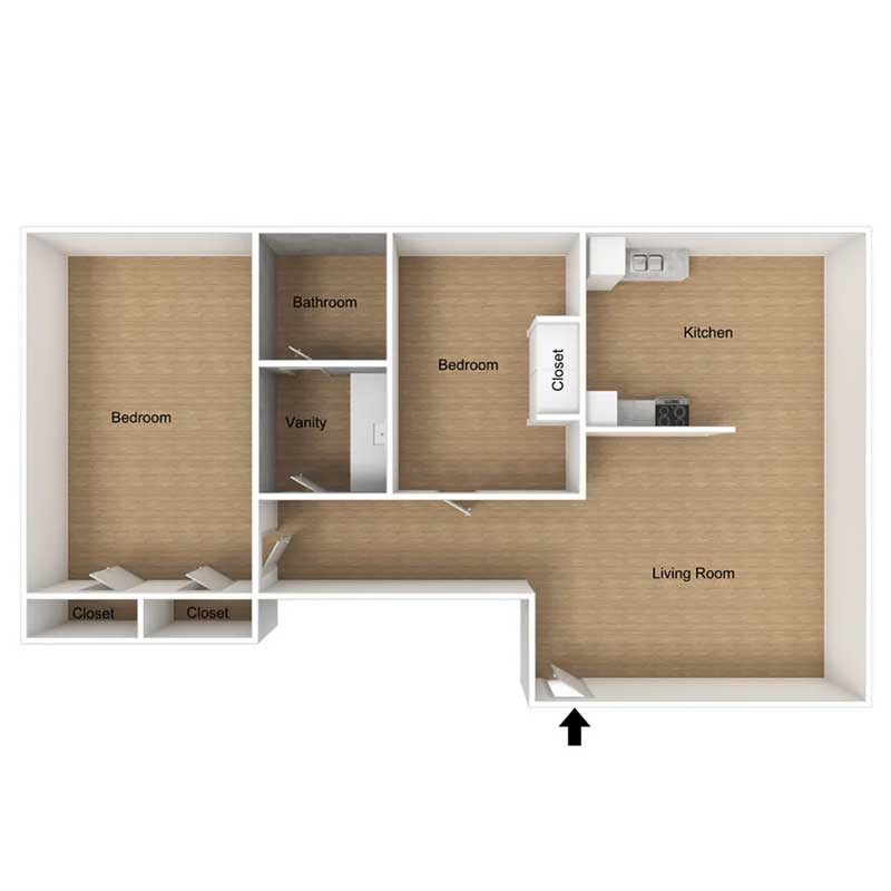 Floor plan layout for B1