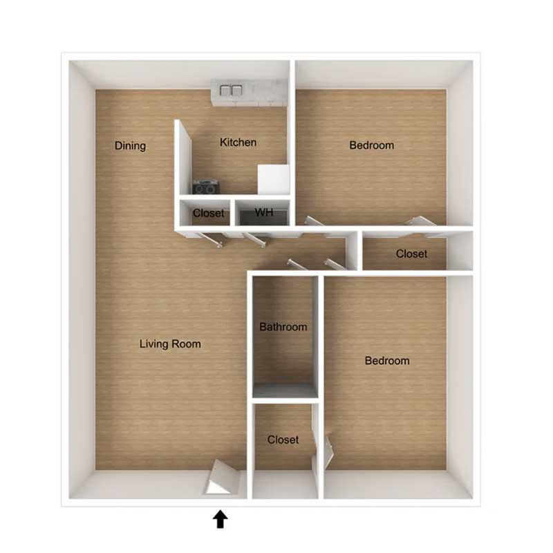 Floor plan layout for B2