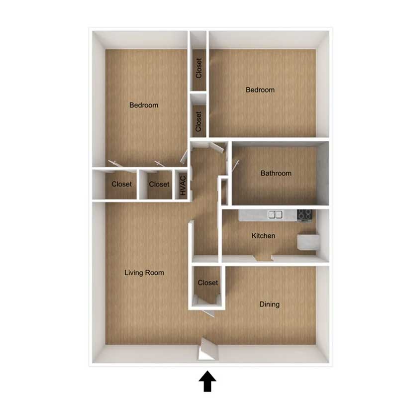 Floor plan layout for B4
