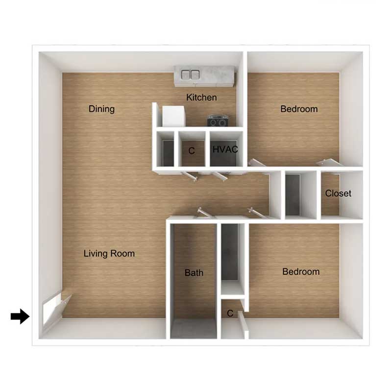 Floor plan layout for B5