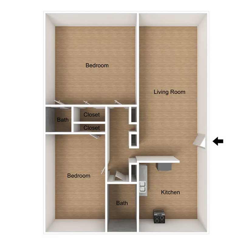 Floor plan layout for B6