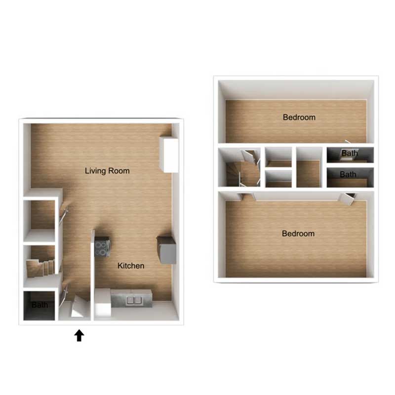 Floor plan layout for B8-TH