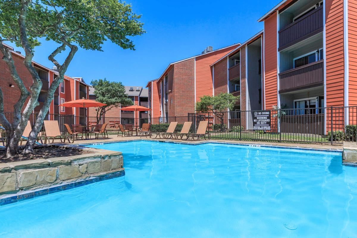 Shimmering Swimming Pool at Villa Vista Apartments in Dallas, TX