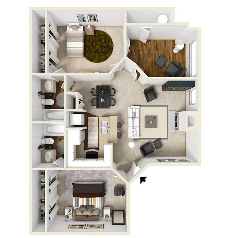 Informative Picture of 2 Beds