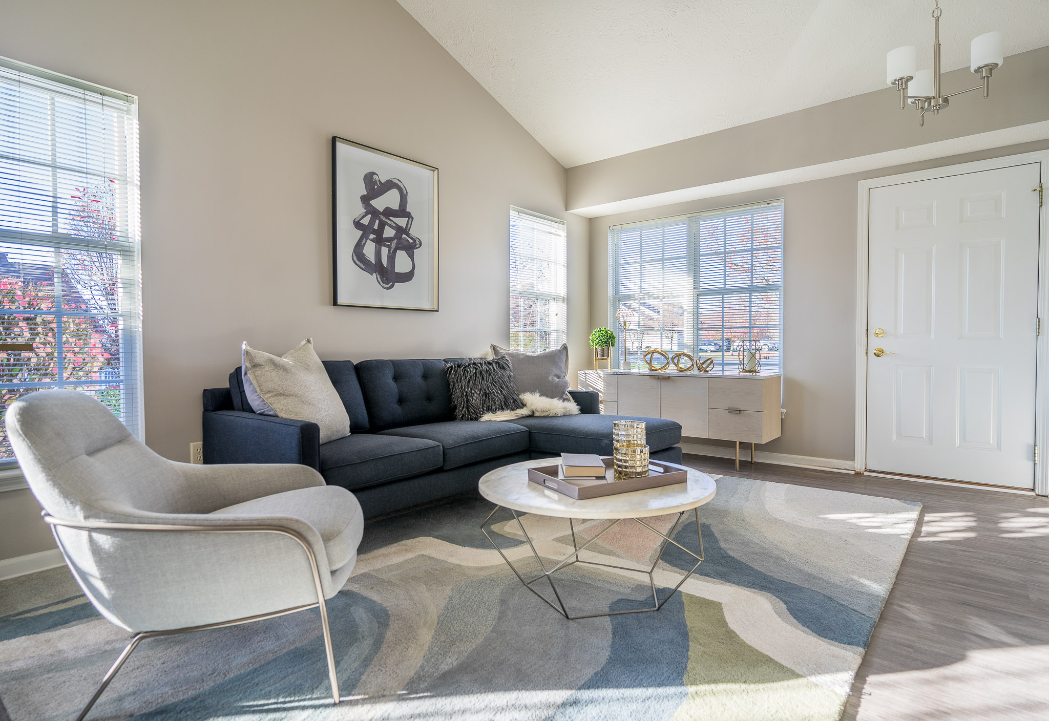 Charming Living Room Designs at Waterview Townhouse Apartments