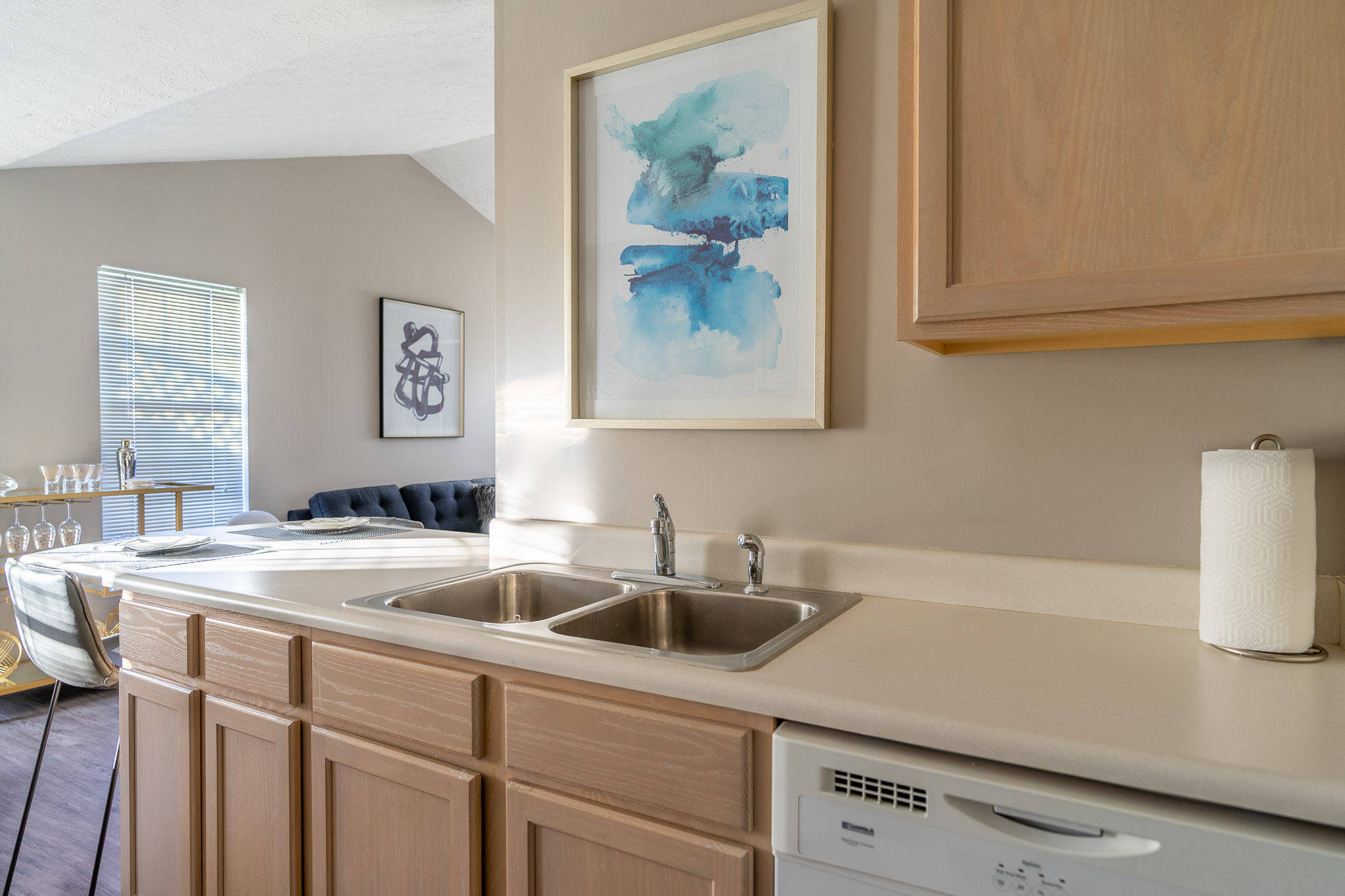 Kitchen and Dining Room at Waterview Townhouse Apartments