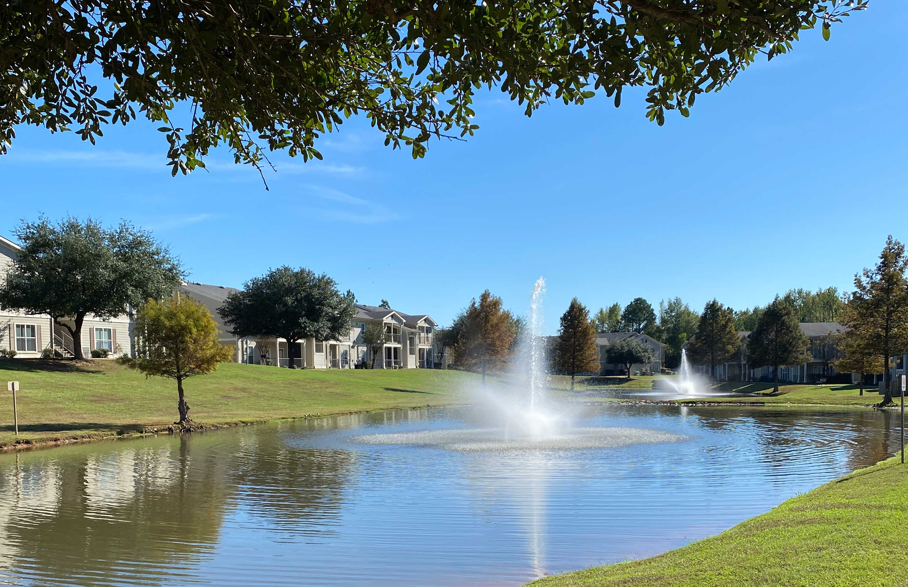 Serene Private Lakes with Fountains at Village at Westlake Shreveport