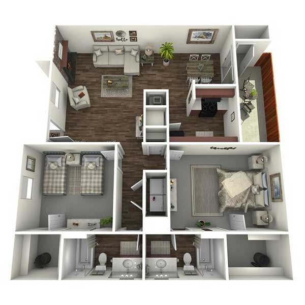 Floor plan layout for The Kennedy
