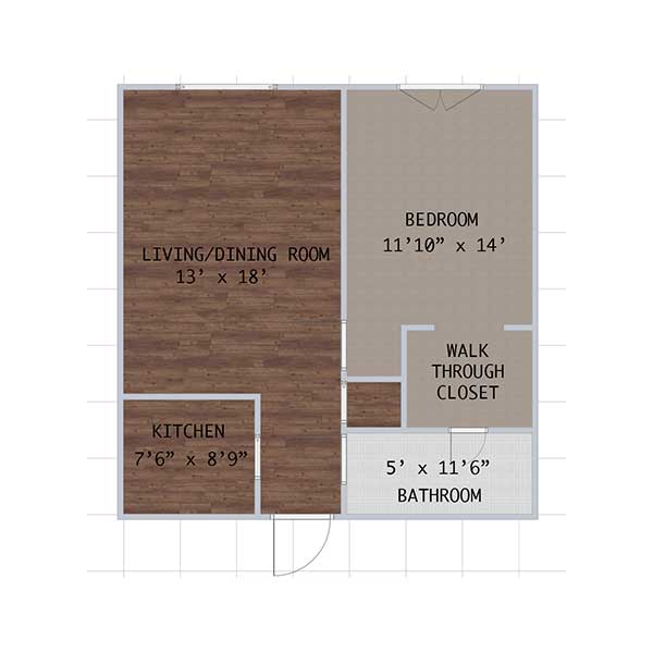 WestShore Apartments/Embassy Apartments - Floorplan - Embassy - One Bedroom