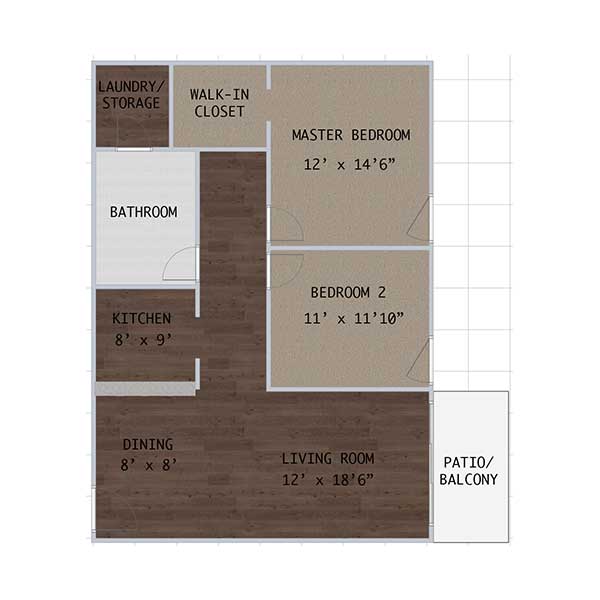 WestShore Apartments/Embassy Apartments - Floorplan - Westshore - A2.1 