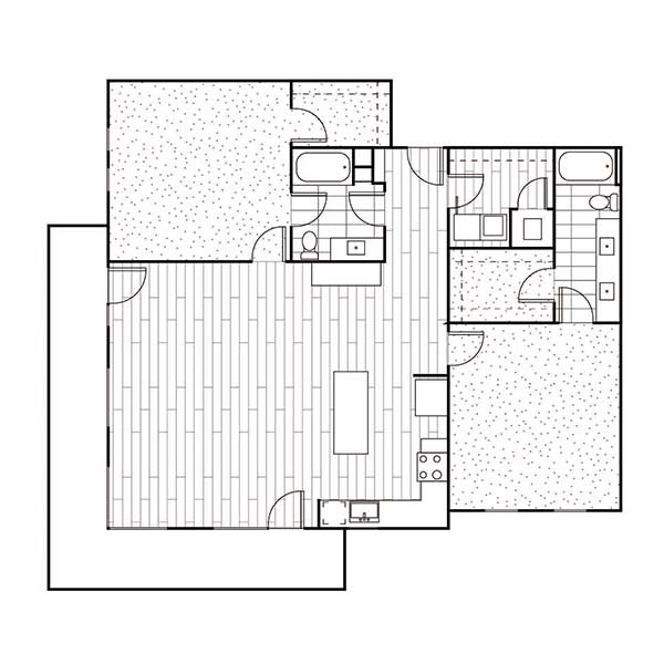 Floorplan - C4, 2 Beds, 2 Baths, 1503 square feet