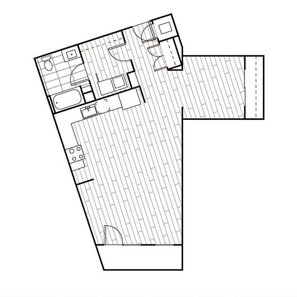 Floorplan - S3, Studio, 1 Bath, 615 - 792 square feet