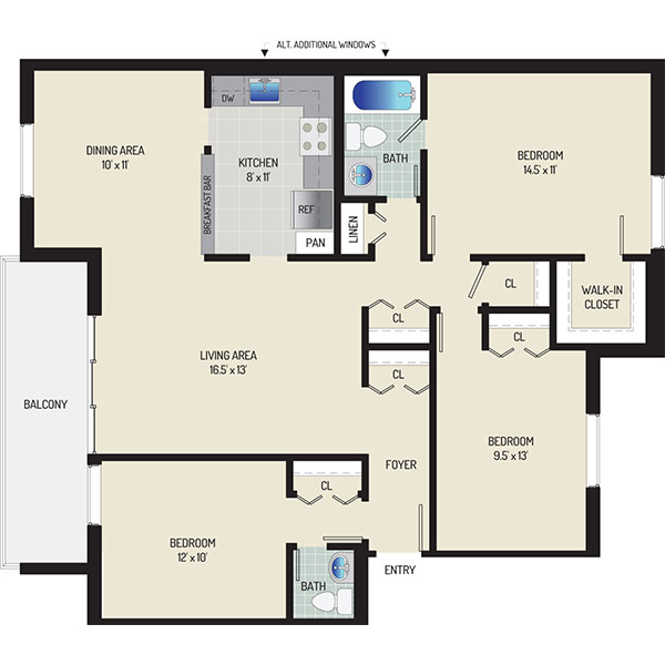 Informative Picture of 3 Bedrooms + 1.5 Baths 