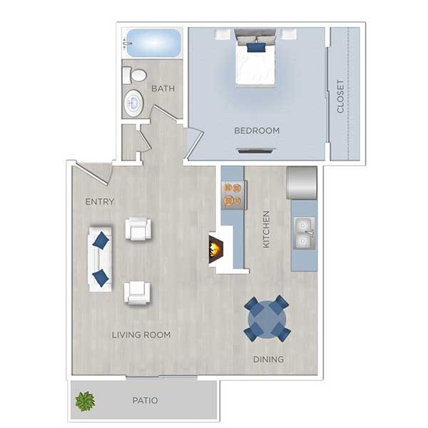 Floor plan layout for A