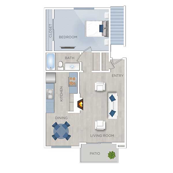 Floor plan layout for B