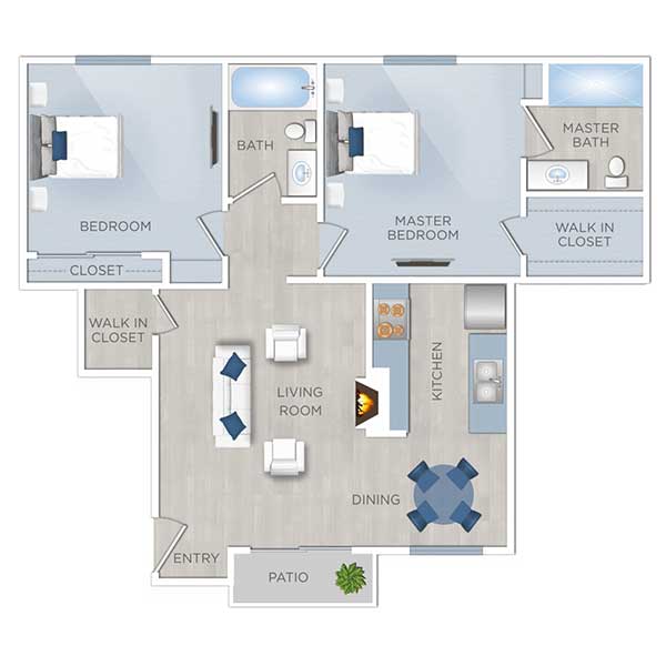 Floor plan layout for D