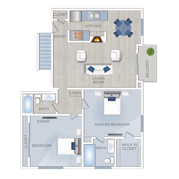 Floor plan layout for D3