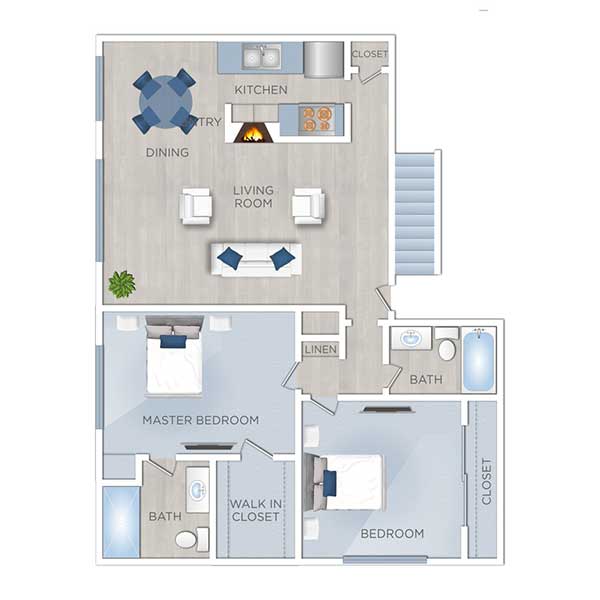 Floor plan layout for D4