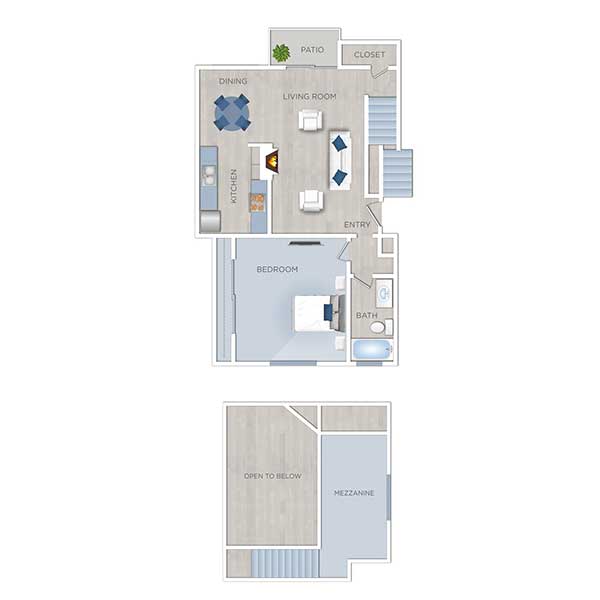 Floor plan layout for Loft C.1