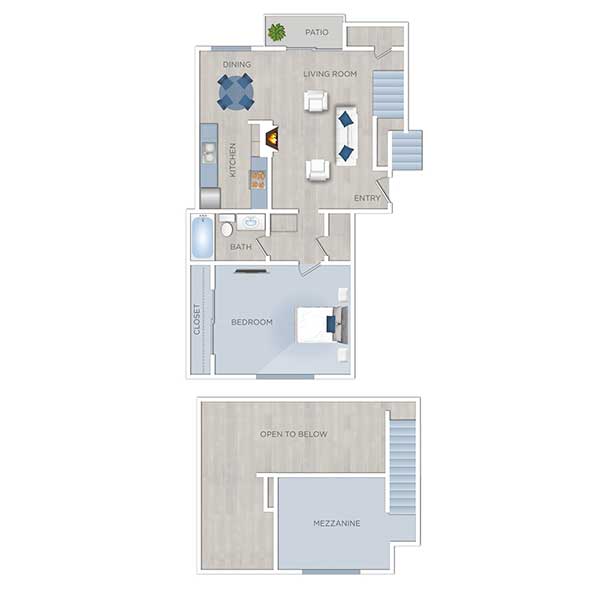 Floor plan layout for Loft C4