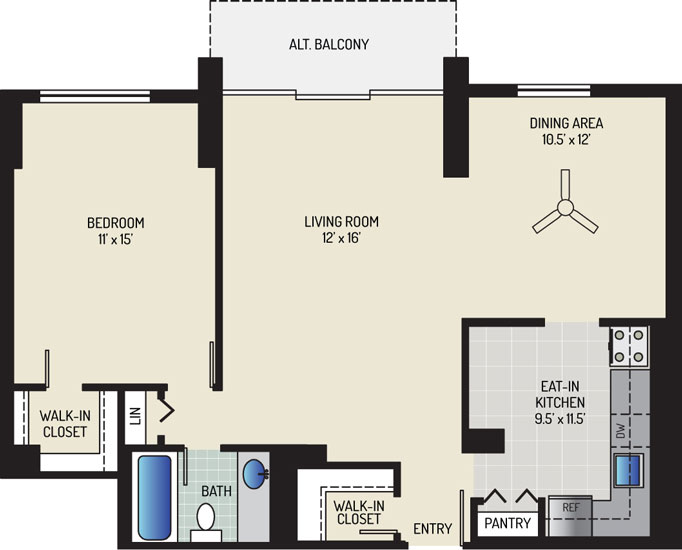 White Oak Towers Apartments - Apartment 571700-1818-D2 -