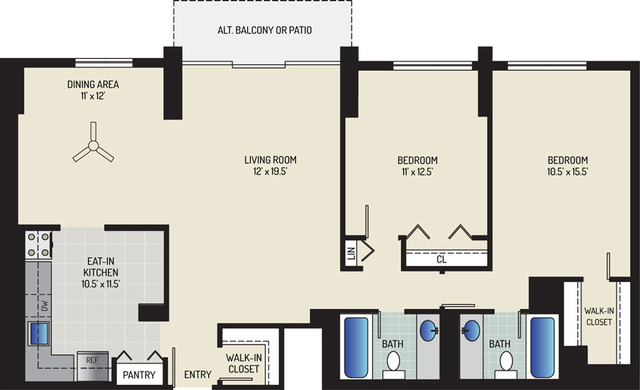 White Oak Towers Apartments - Apartment 571700-2206-I2