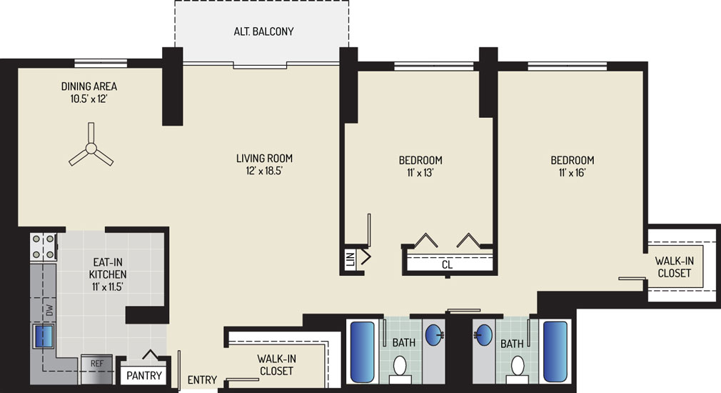 White Oak Towers Apartments - Apartment 571700-1115-J2
