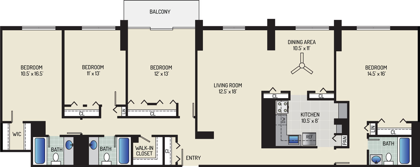 White Oak Towers Apartments - Apartment 571700-2204-T -