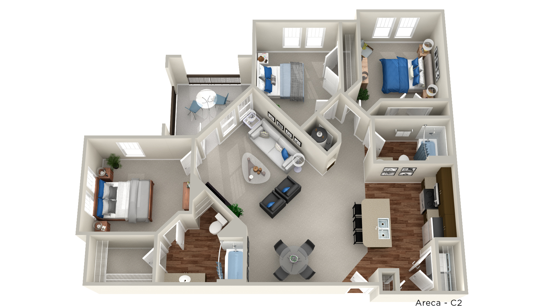 Whitepalm Luxury Apartment Homes - Floorplan - Areca