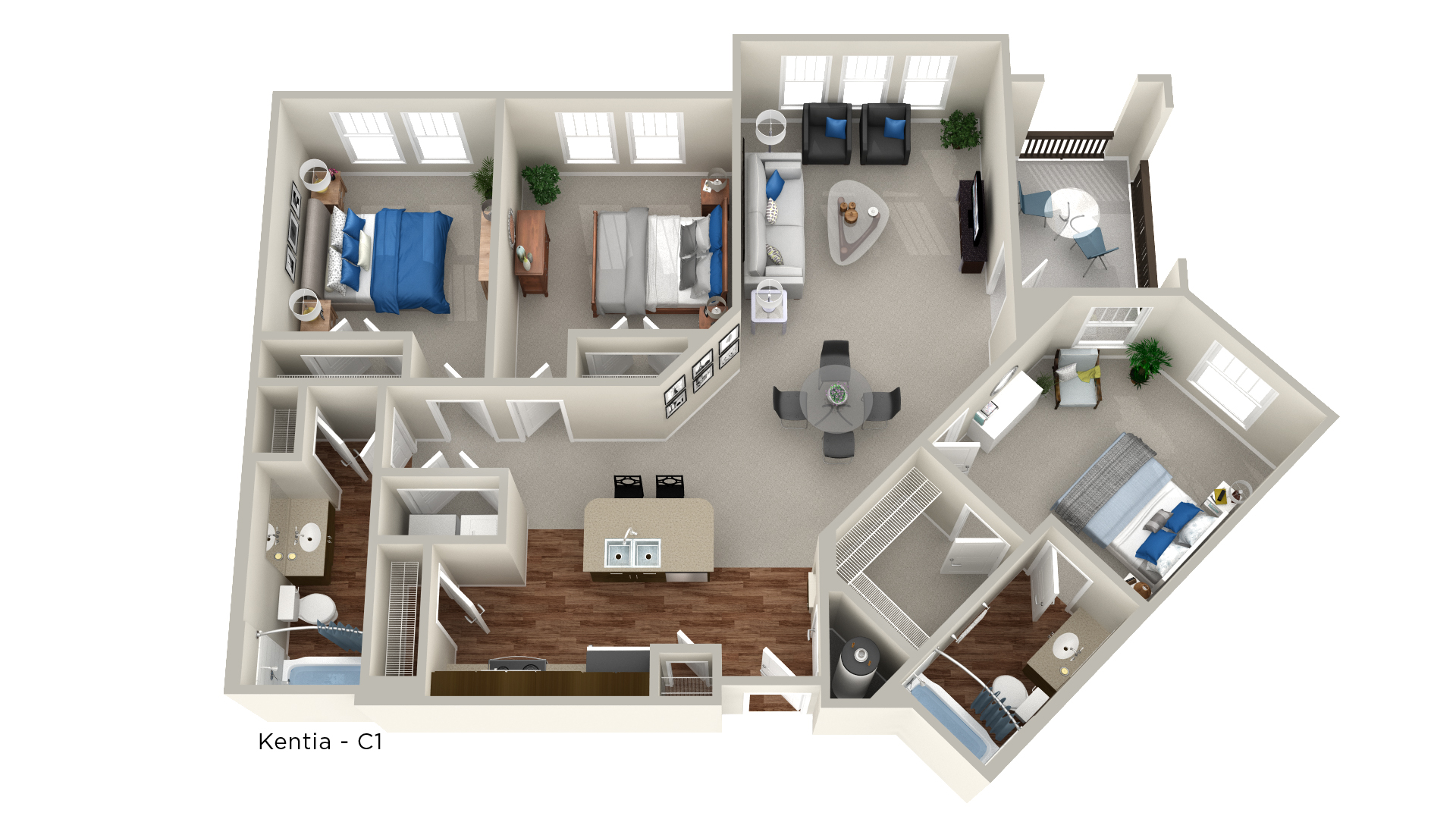 Whitepalm Luxury Apartment Homes - Floorplan - Kentia