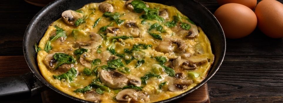 Image for A Healthy Kale and Mushroom Omelet That You Will Want to Make Every Morning 