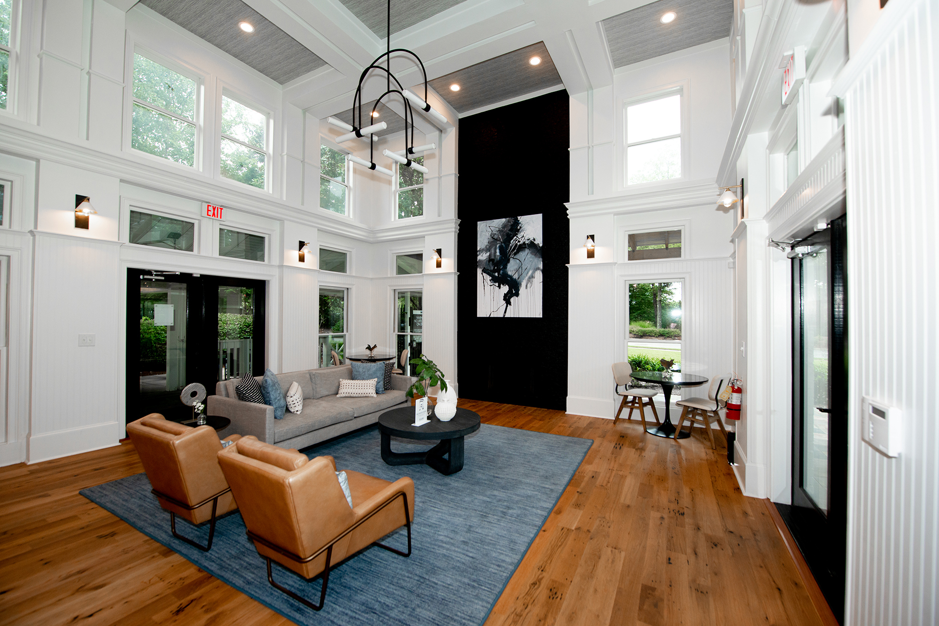 Resident Clubhouse with Soaring Ceiling at Wildwood Ridge Apartments