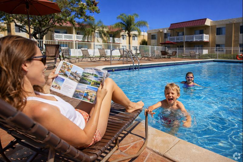Gated Swimming Pool at Windsor Forest Apartments