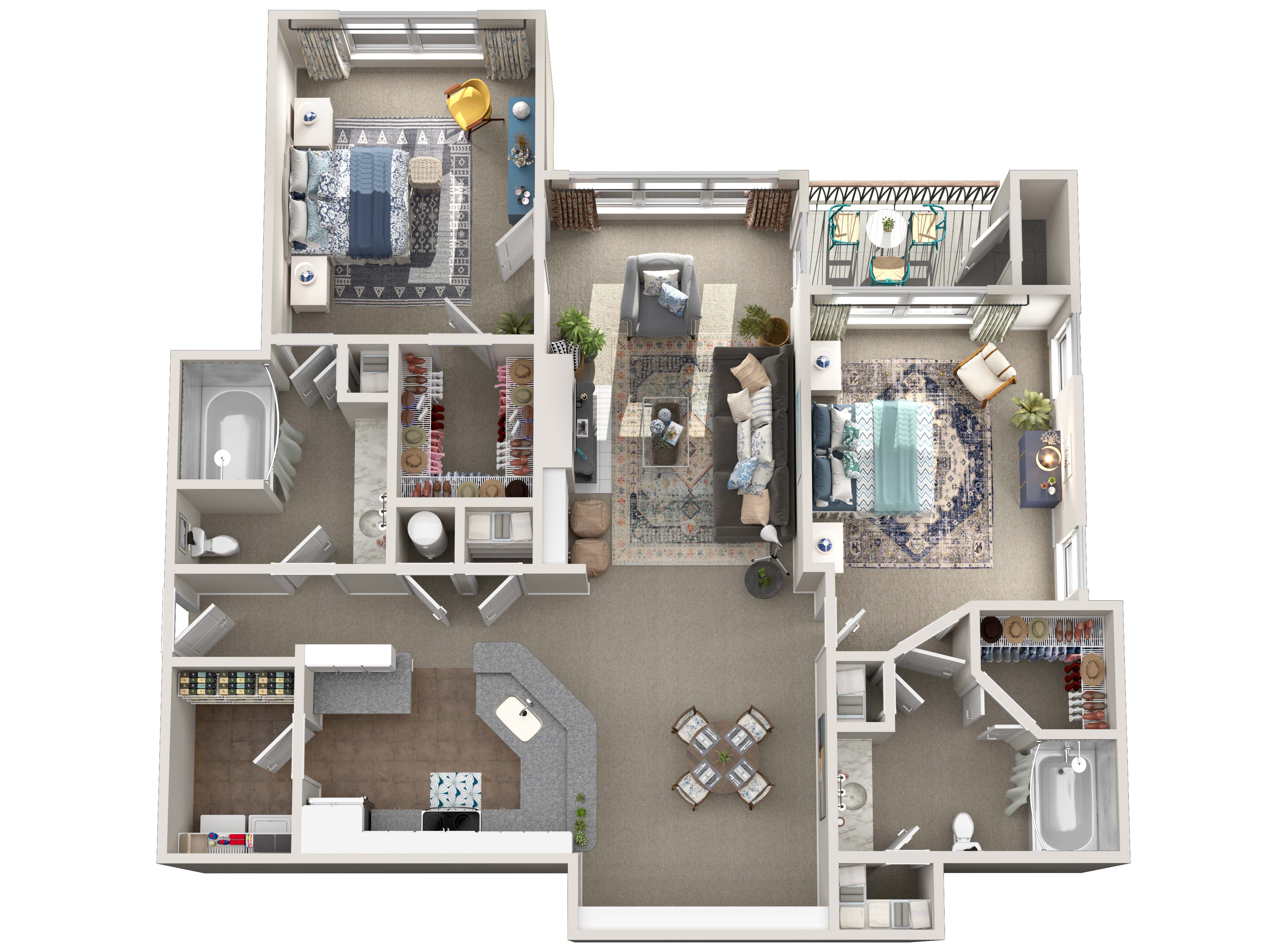 Windward Place Apartments - Floorplan - B4 | Avail. w/ Garage*
