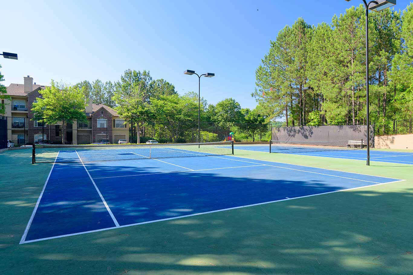 Well-Maintained Tennis Court at Windward Place Apartments in Alpharetta, GA