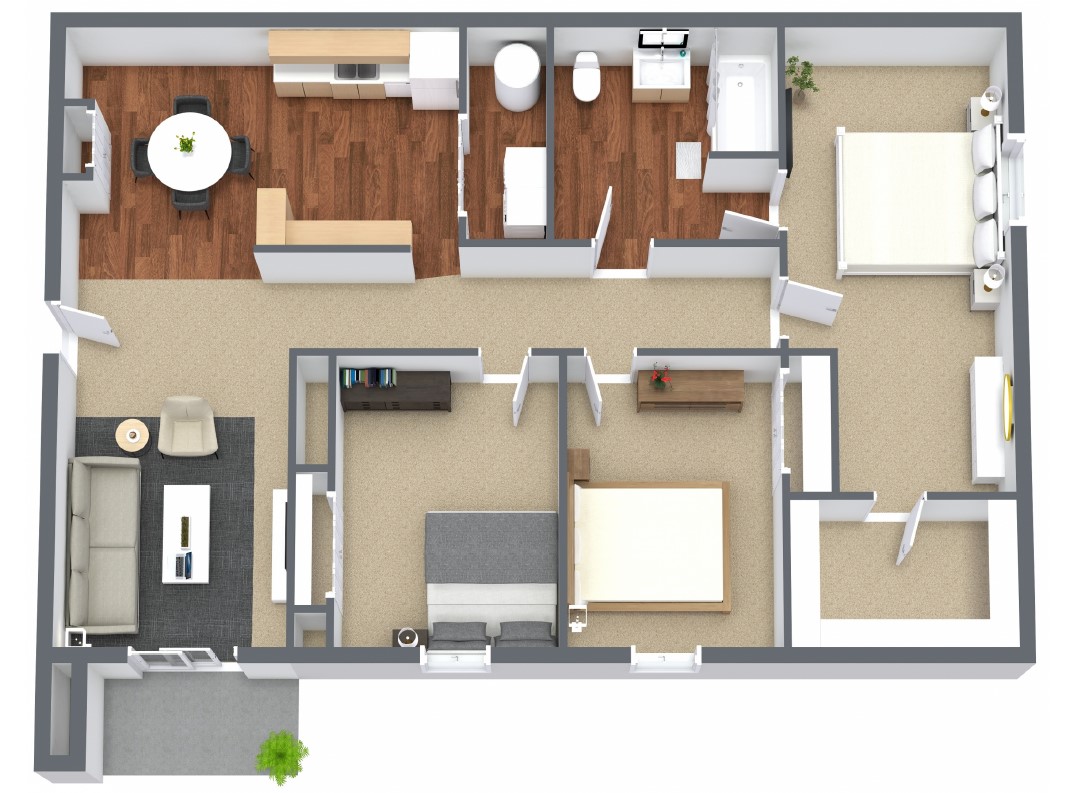 Woodbury Heights - Floorplan - 3 Bedroom 1 Bath