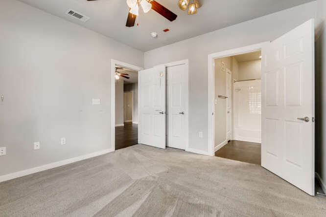 Spacious Bedrooms at Woodcreek Apartments In Wimberley, TX.