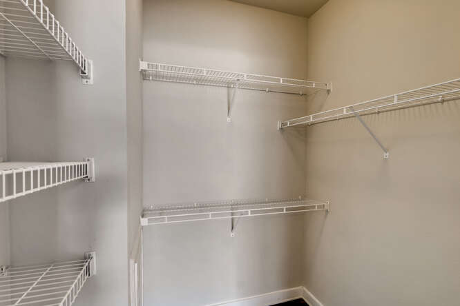 Large Walk-in Closets at Woodcreek Apartments In Wimberley, TX.