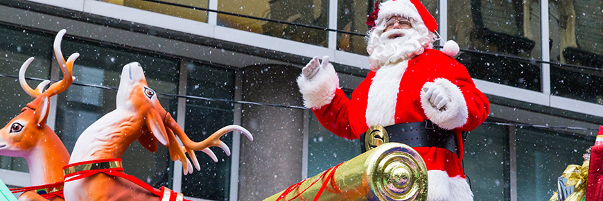 Santa Claus Literally Comes Down the Lane During the Atlanta Christmas Parade Cover Photo