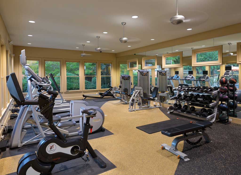 State-of-the Art Fitness Center at Woodhaven at Park Bridge Apartments in Alpharetta, GA