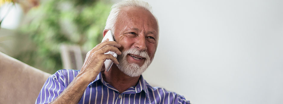 Senior Resident Answering a Phone Call